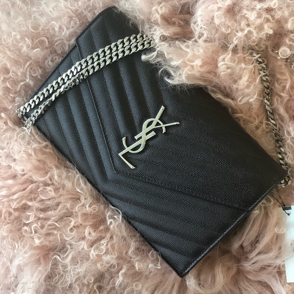 NWT YSL Monogram wallet on chain authentic